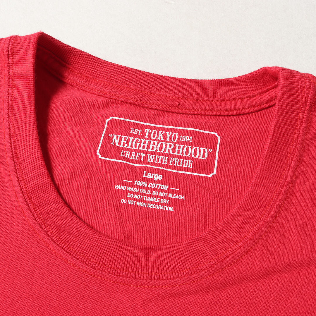 希少カラー　レッド　NEIGHBORHOOD バックプリント　ロゴ　Tシャツ 赤