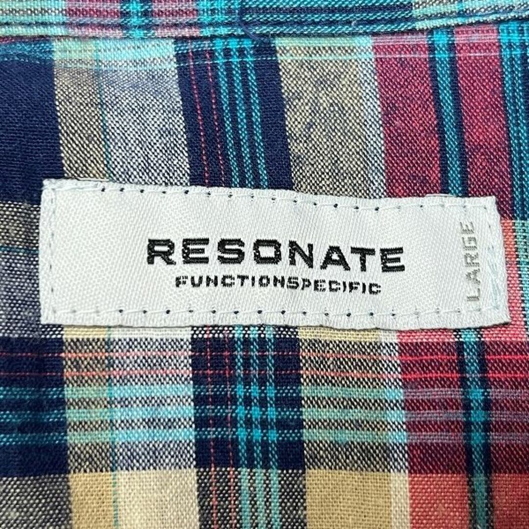 RESONATE(リゾネイト)のリゾネイト RS-0909 パッチワーク 切替 総柄 チェック 半袖 シャツ L メンズのトップス(シャツ)の商品写真