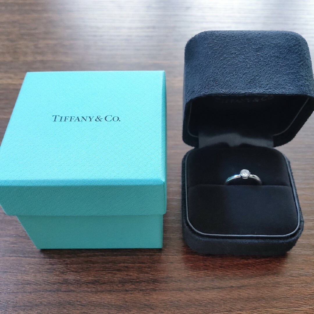 Tiffany & Co.(ティファニー)のティファニー ダイヤモンド ビゼット リング Pt950 0.19ct 6.2g レディースのアクセサリー(リング(指輪))の商品写真