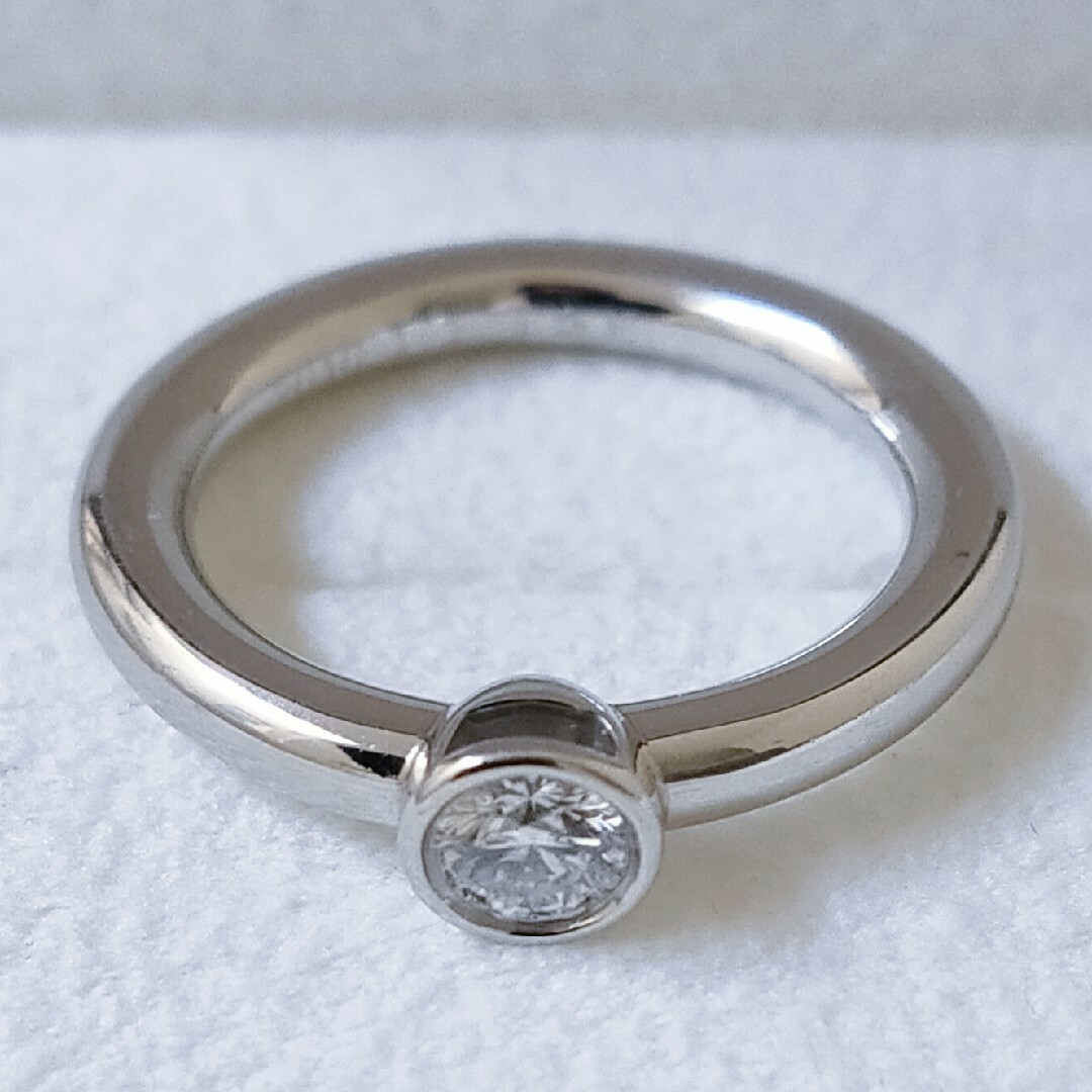 Tiffany & Co.(ティファニー)のティファニー ダイヤモンド ビゼット リング Pt950 0.19ct 6.2g レディースのアクセサリー(リング(指輪))の商品写真