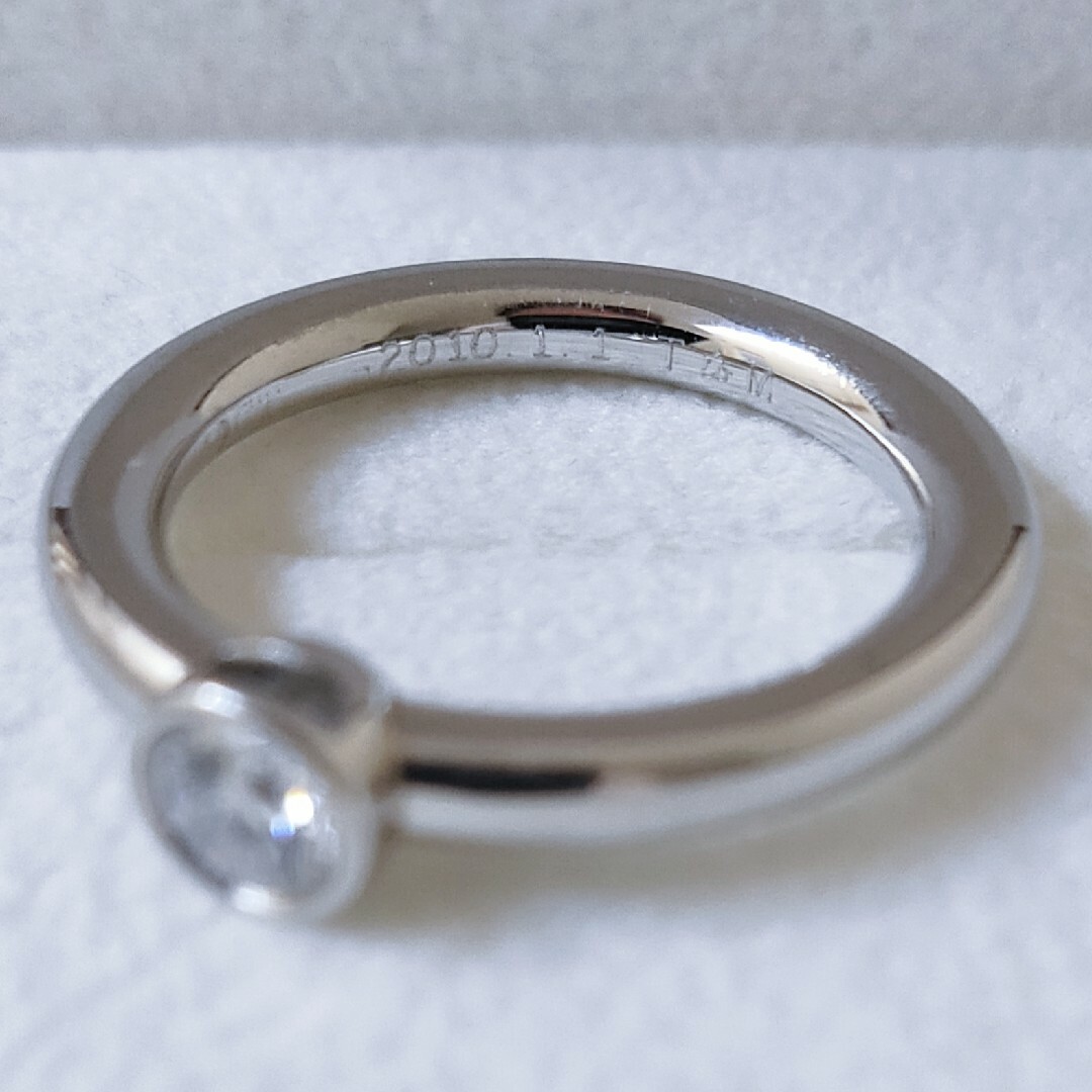 Tiffany & Co.(ティファニー)のティファニー ダイヤモンド ビゼット リング Pt950 0.19ct 6.2g レディースのアクセサリー(リング(指輪))の商品写真