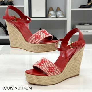 ヴィトン(LOUIS VUITTON) サンダル(レディース)(レッド/赤色系)の
