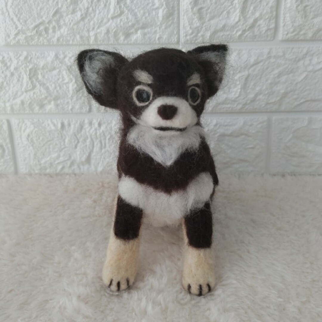 羊毛フェルト ハンドメイド 犬 チワワ べし 羊毛フェルト ハンドメイド 犬 チワワ べし