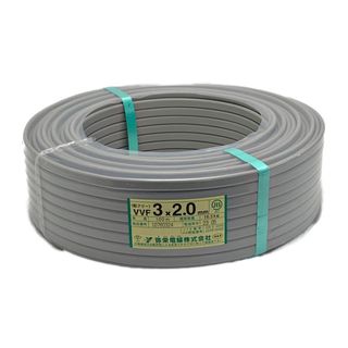 弥栄電線 弥栄電線株式会社《 VVFケーブル 平形 》100m巻 / 灰色