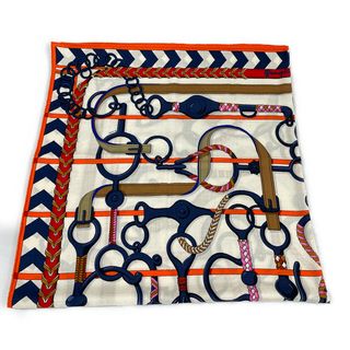 Hermes - HERMES エルメス カシミア シルク スカーフ カレジェアン140