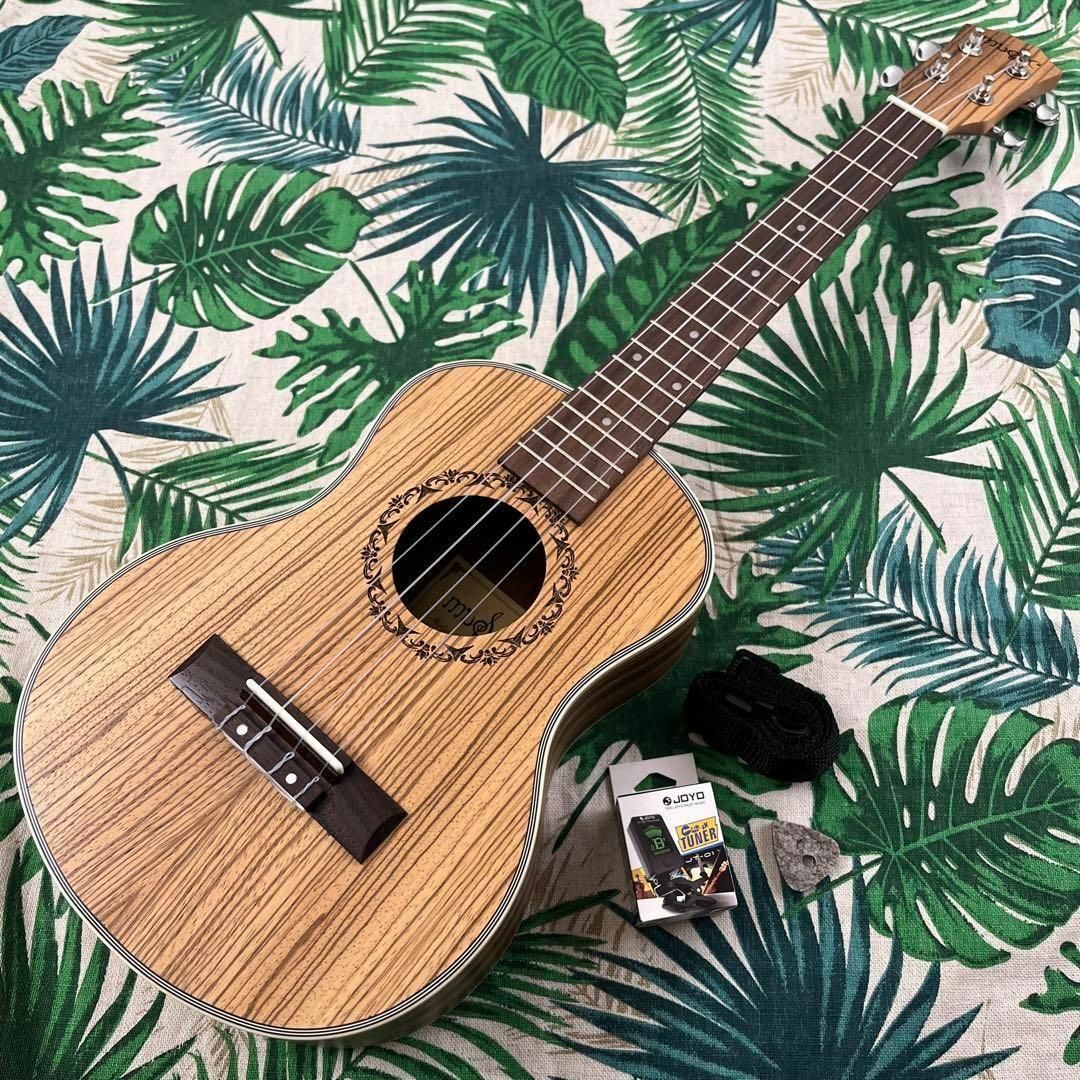 2022福袋】 【music ukulele】ゼブラウッドのエレキ・テナーウクレレ