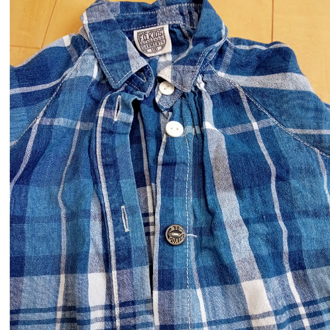 F.O.KIDS(エフオーキッズ)の半袖シャツワンピース　100cm  F.O.KIDS キッズ/ベビー/マタニティのキッズ服男の子用(90cm~)(Tシャツ/カットソー)の商品写真