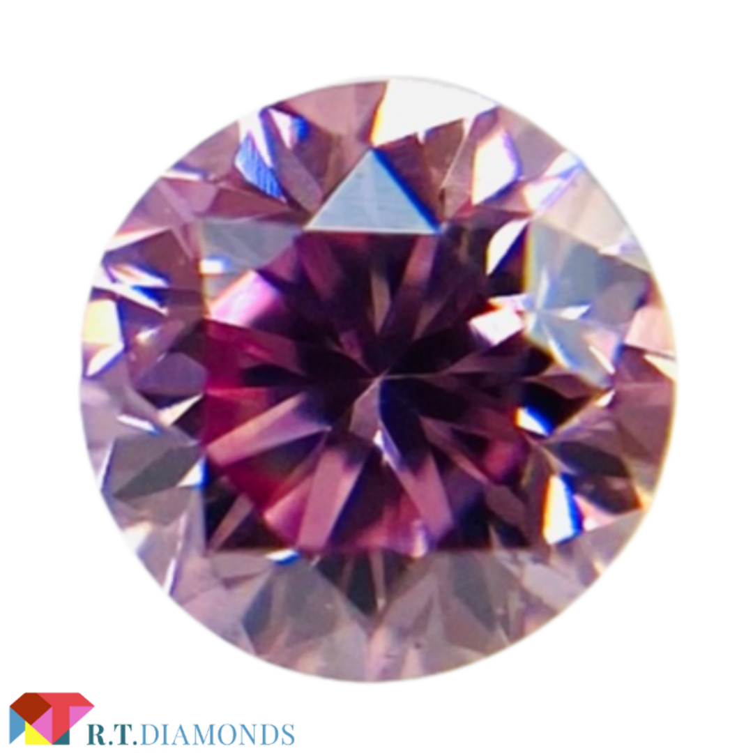 FANCY VIVID PURPLISH PINK 0.076ct RD