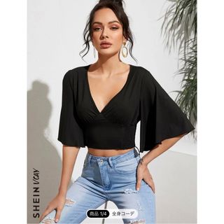 SHEIN クロップドトップス(Tシャツ(半袖/袖なし))