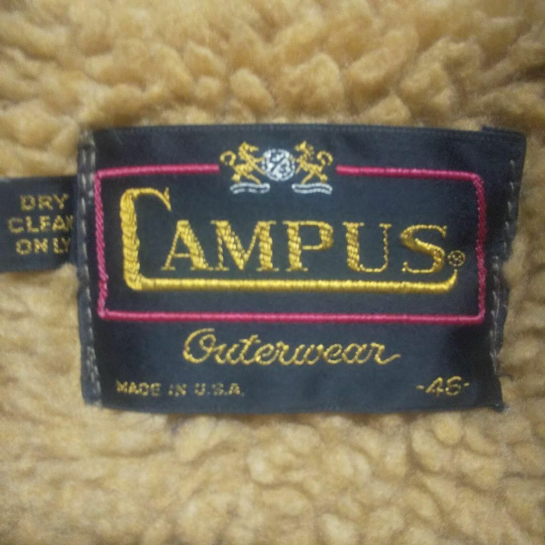 70s USA製 ランチコート ボアジャケット コーデュロイ Campus 希少