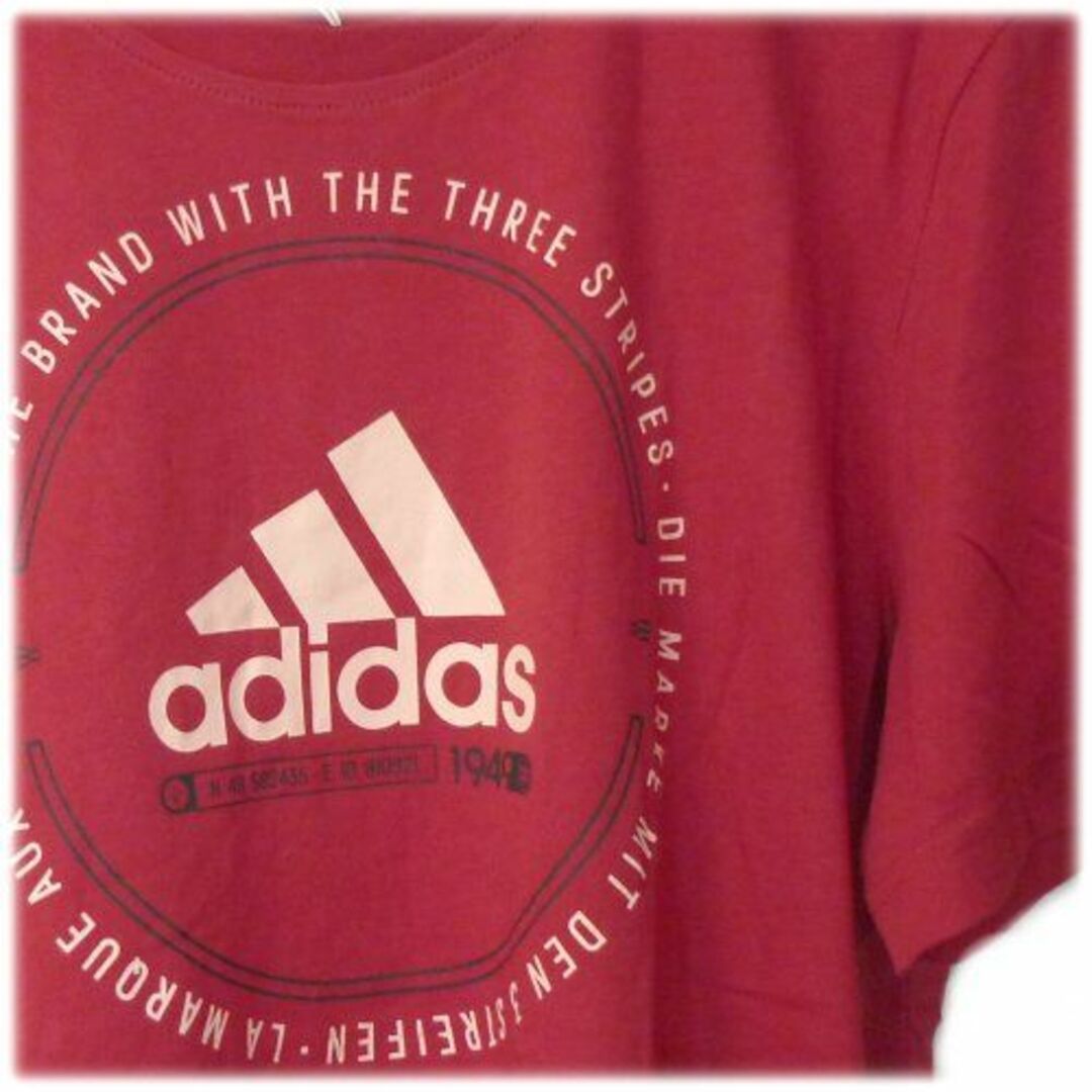 adidas(アディダス)の新品未使用◆(L)アディダス 赤/レッド エンブレムTシャツ メンズのトップス(Tシャツ/カットソー(半袖/袖なし))の商品写真