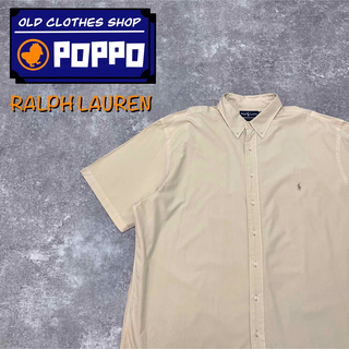ラルフローレン(Ralph Lauren)のラルフローレン☆ワンポイント刺繍ロゴ半袖ビッグライトチノボタンダウンシャツ(シャツ)