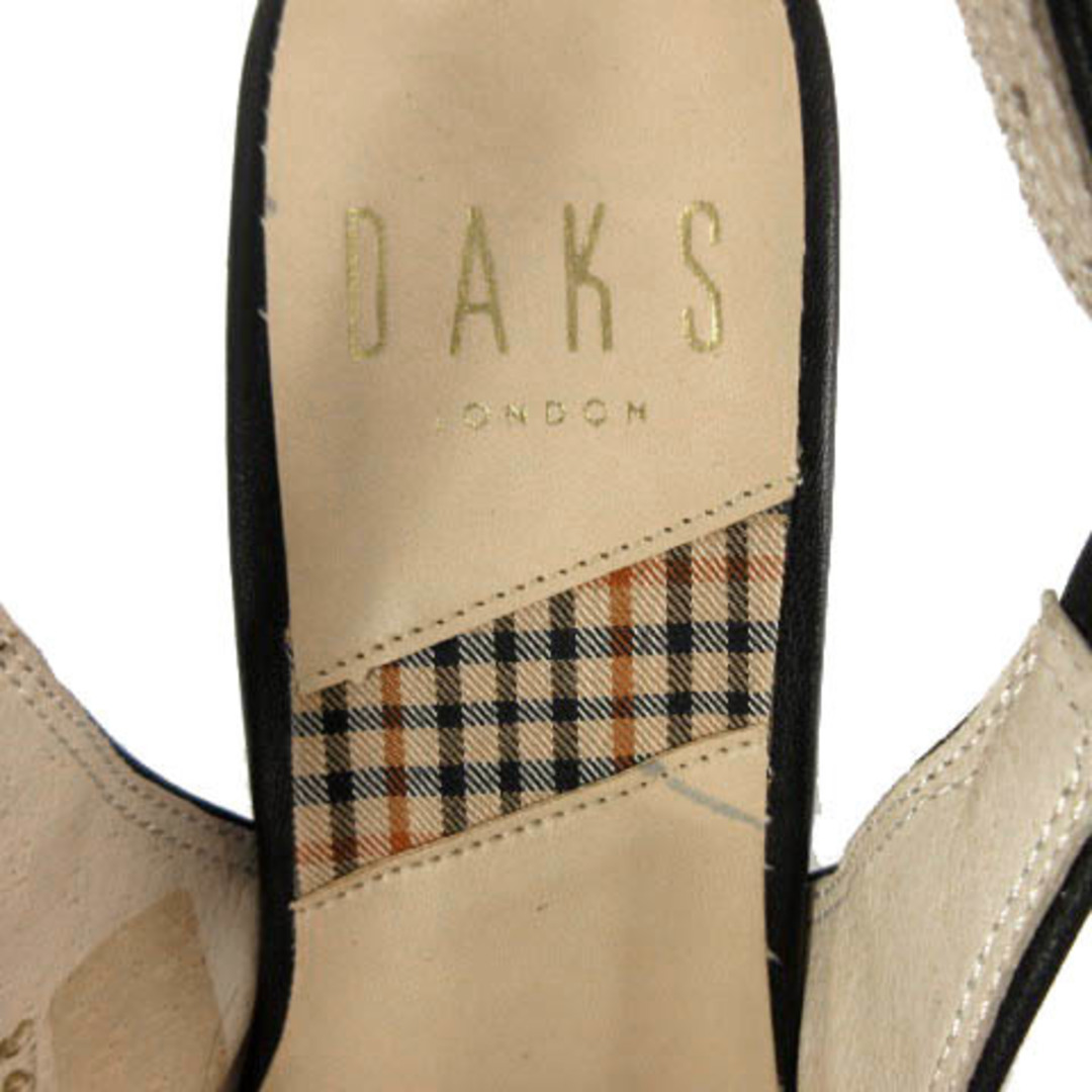 DAKS(ダックス)のダックス DAKS パンプス バックストラップ ベルト レザー 黒 22.5 レディースの靴/シューズ(ハイヒール/パンプス)の商品写真