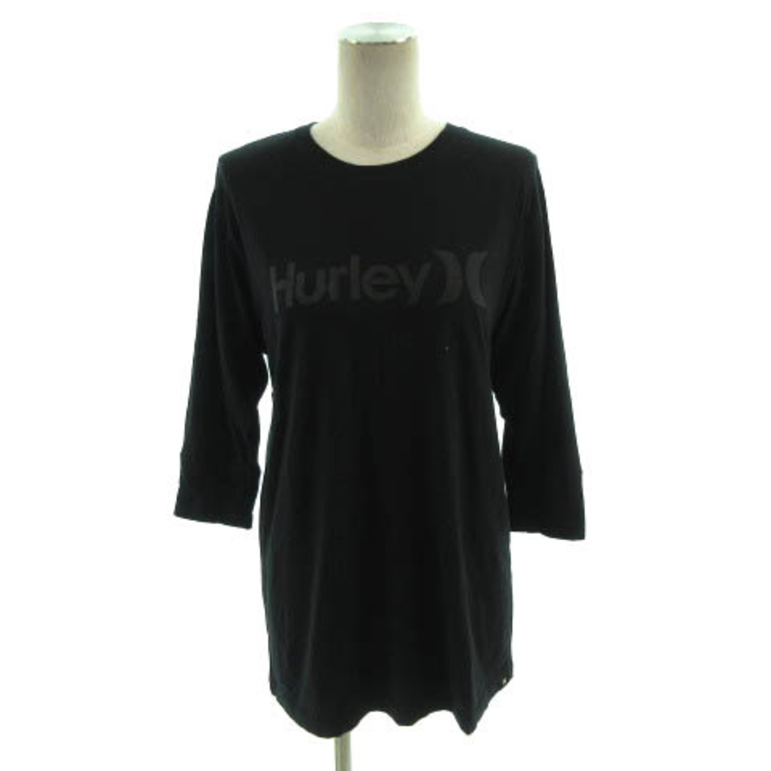 Hurley(ハーレー)のハーレー Hurley Ｔシャツ 丸首 七分袖 ロゴプリント コットン 黒 M レディースのトップス(その他)の商品写真