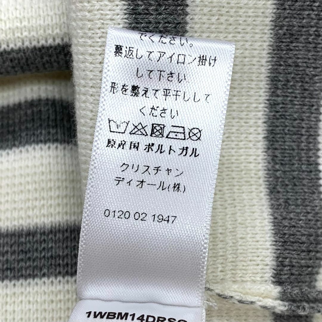 6084 未使用 クリスチャンディオール ロゴ ボーダー キッズ 半袖ワンピース