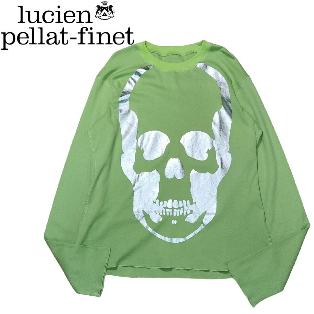 Lucien pellat-finet(ルシアンペラフィネ)のルシアンペラフィネ　シルバー　ビッグスカルカットソー　S　アップル　ロンT メンズのトップス(Tシャツ/カットソー(七分/長袖))の商品写真