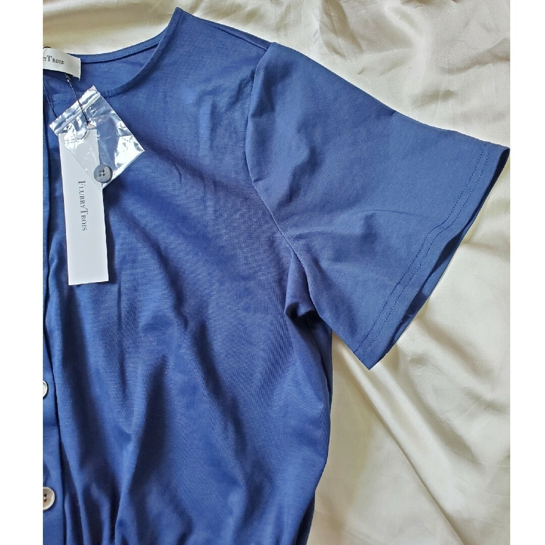 FLURRY TROIS オールインワン　パンツ　紺　XL レディースのパンツ(オールインワン)の商品写真
