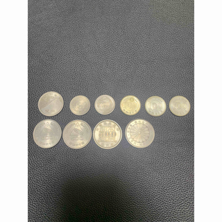 古銭 記念硬貨-計１０枚(貨幣)