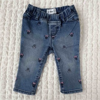 ベビーギャップ(babyGAP)のbaby GAP ミニーちゃん柄デニムパンツ 12-18months 80cm(パンツ)