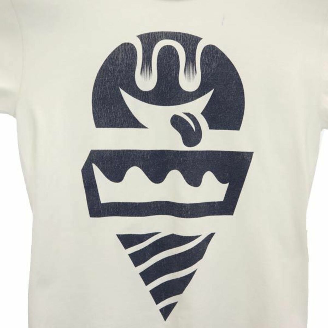 アイスクリーム プリント 半袖 Tシャツ S ホワイト系 ICE CREAM ロゴ メンズ   【230614】 メール便可