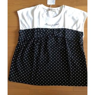 ポンポネット(pom ponette)のポンポネット新品タグ付き切り替えTシャツ120-130(Tシャツ/カットソー)