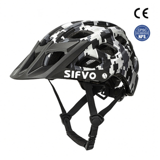 SIFVO子供用迷彩自転車ヘルメット屋外スケートボ ド調節CPSC認証済み(その他)