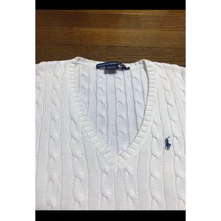 Ralph Lauren - ラルフローレン Vネック ケーブル ニット セーター