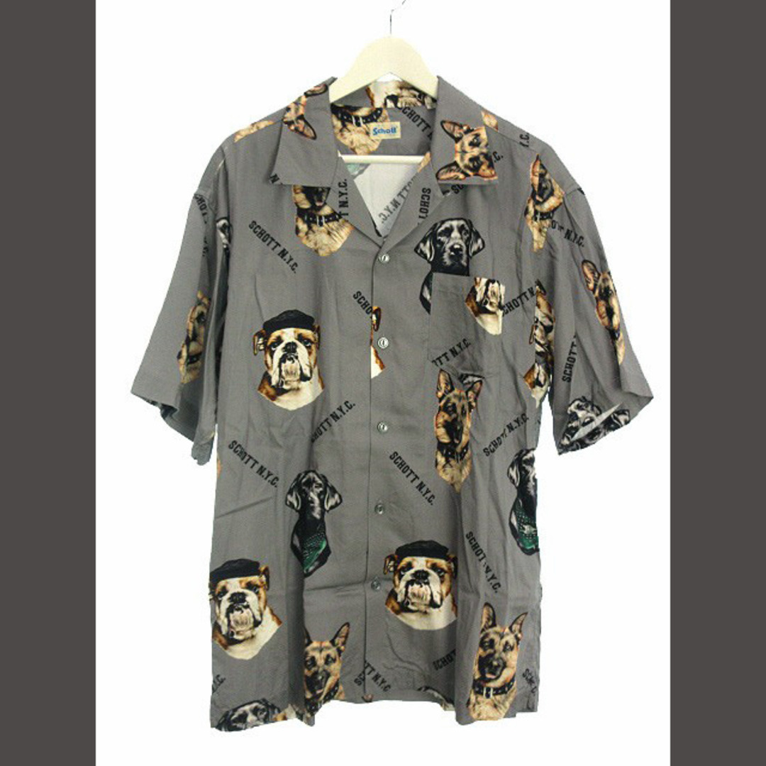 SCHOTT 23SS HAWAIIAN SHIRT DOG アロハシャツ XL