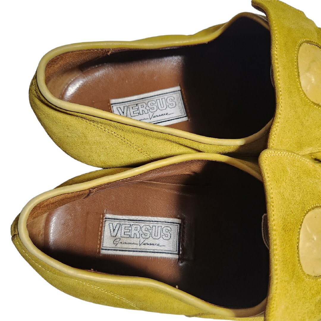 Gianni Versace(ジャンニヴェルサーチ)の80s　90s　VERSUS　ヴィンテージ　レザーシューズ　スリッポン　7.5 メンズの靴/シューズ(スリッポン/モカシン)の商品写真