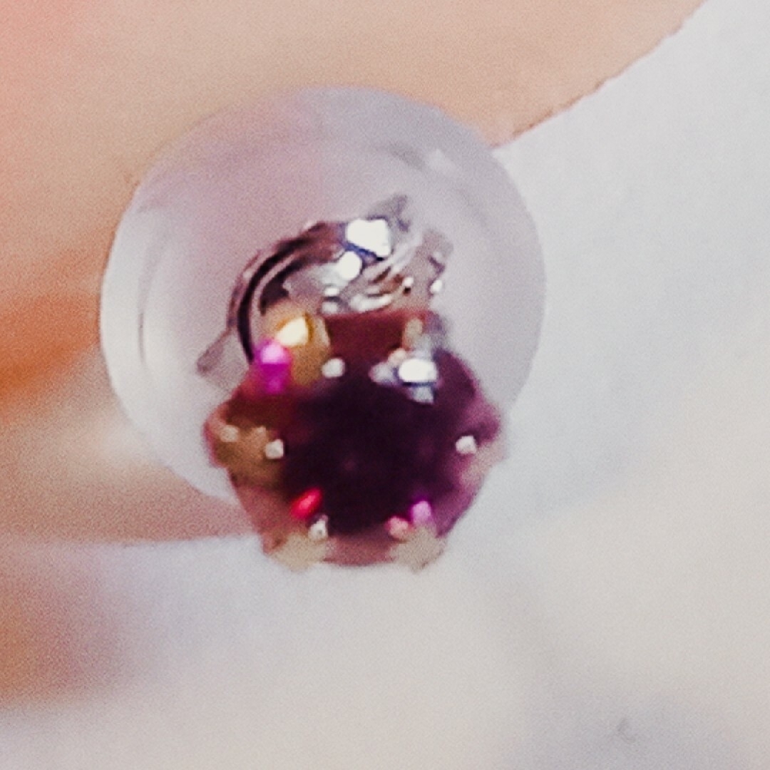 ポイントキャンペーン中 新品 PT900 天然パープルダイヤモンド 0.12ct