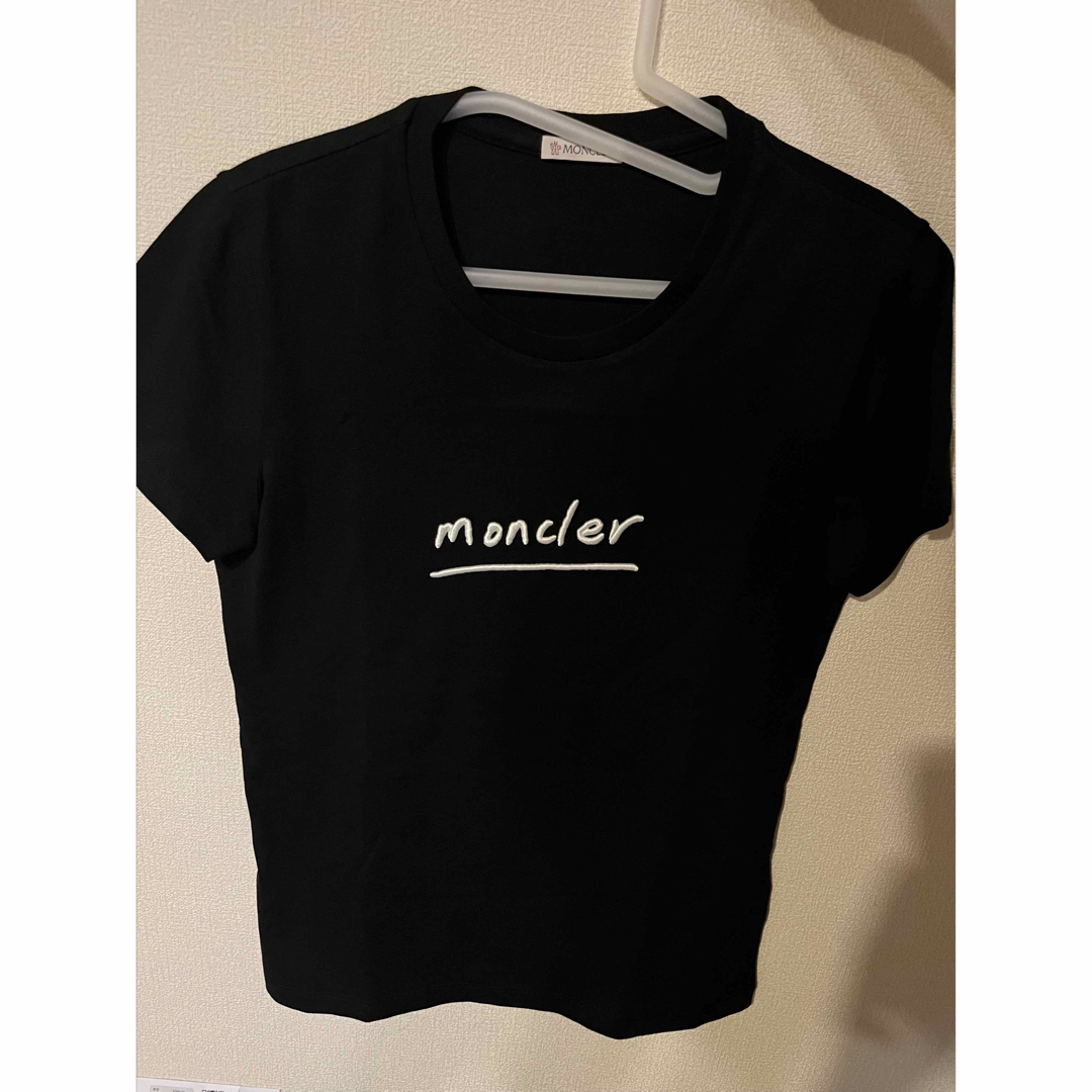 モンクレール MONCLER  ロゴ Tシャツ レディース カットソー 半袖 黒