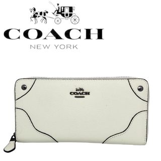 コーチ(COACH)の新品　コーチ　グレインレザー　ミッキー　長財布　ホワイト　F52645(長財布)