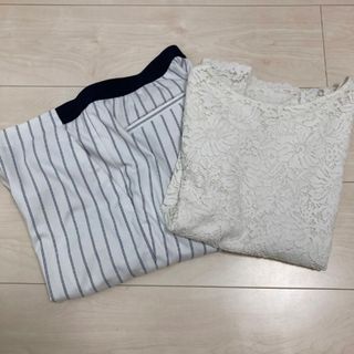 ユニクロ(UNIQLO)のUNIQLO ユニクロ　レーストップス　ストレッチパンツ　セット(セット/コーデ)