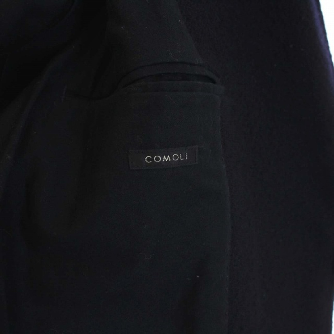 COMOLI(コモリ)のCOMOLI 19AW ウールショールカラーコート アウター ロング 2 M 紺 メンズのジャケット/アウター(その他)の商品写真