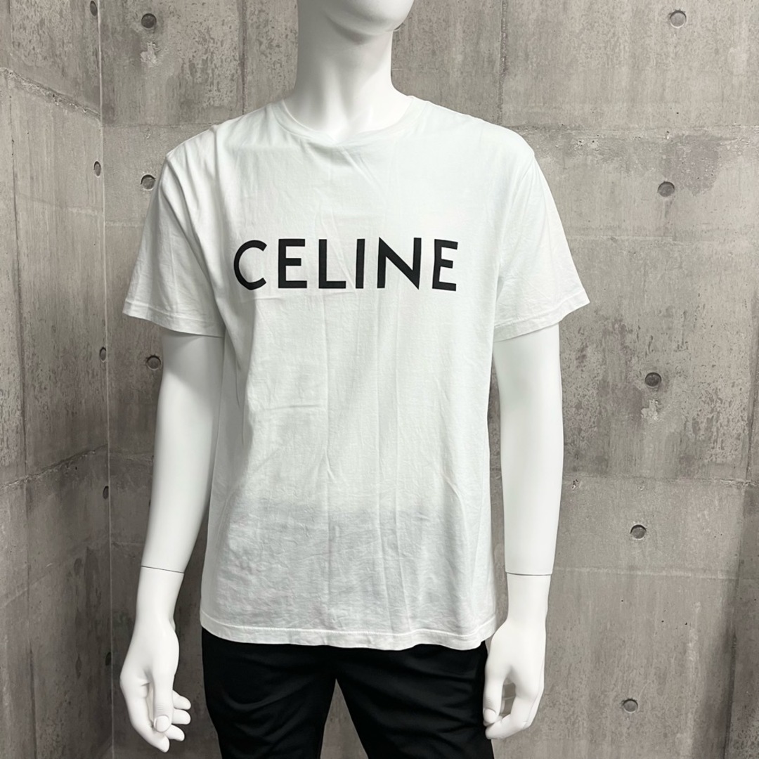 CELINE セリーヌ プリント ルーズ Tシャツ ホワイト L Tシャツ