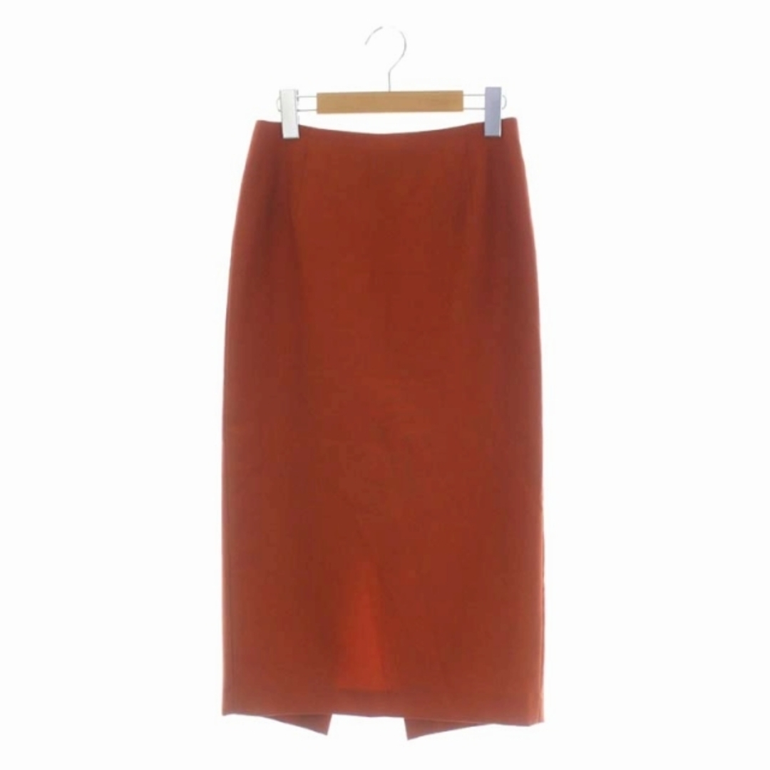 LE CIEL BLEU(ルシェルブルー)のルシェルブルー スカート ロング タイト ウール 36 オレンジブラウン レディースのスカート(ロングスカート)の商品写真