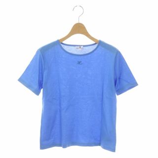 クレージュ(Courreges)のクレージュ ロゴ刺繍 半袖 Tシャツ カットソー 9R ライトブルー(Tシャツ(半袖/袖なし))