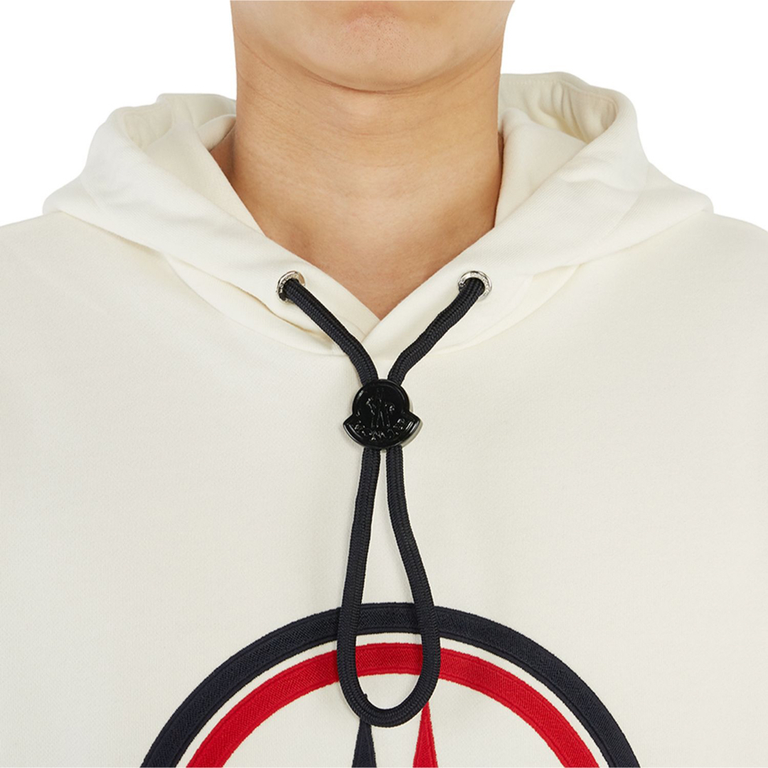 MONCLER モンクレール ロゴワッペン パーカー フーディー ホワイト白XL
