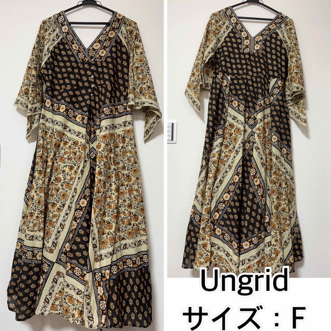 Ungrid(アングリッド)のUngrid❤️エスニックデザインワンピース　アングリッド レディースのワンピース(ロングワンピース/マキシワンピース)の商品写真