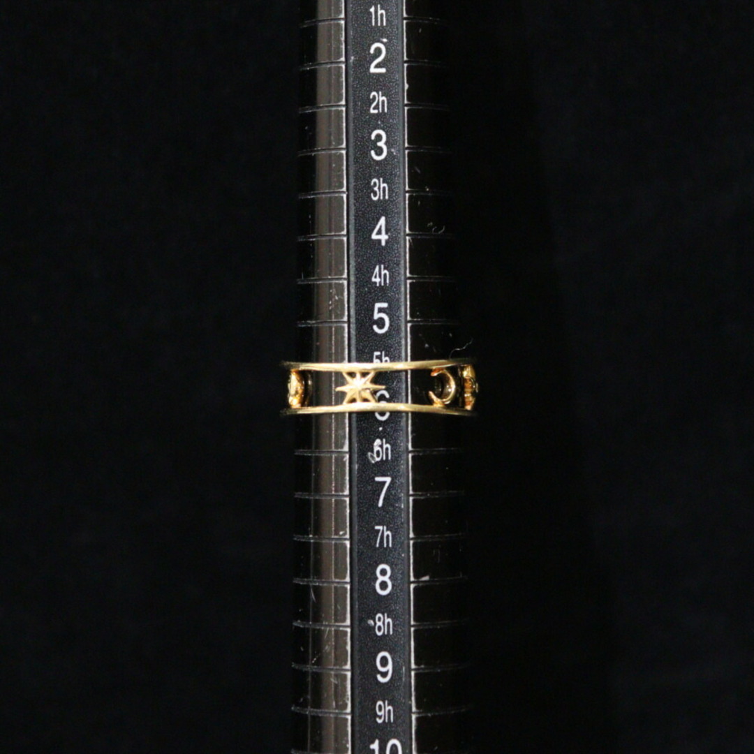 STAR JEWELRY スタージュエリー MOON&SUN リング K18 イエローゴールド ダイヤモンド0.04ct 6号 イエローゴールド シンプル 指輪 ジュエリー レディース プレゼント包装可 松前R56号店