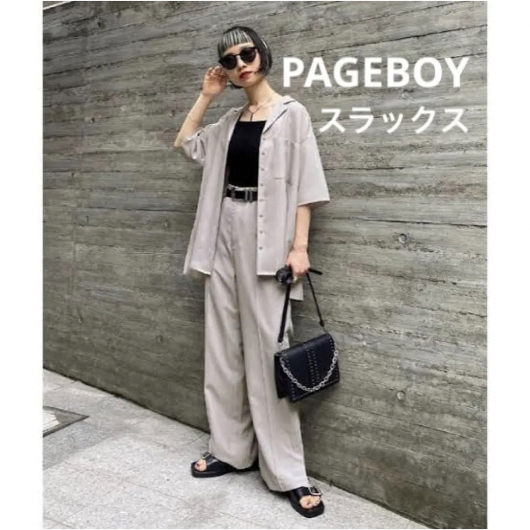 PAGEBOY(ページボーイ)のPAGEBOY センタープレス　スラックス レディースのパンツ(カジュアルパンツ)の商品写真