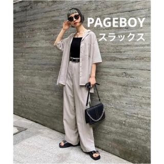 ページボーイ(PAGEBOY)のPAGEBOY センタープレス　スラックス(カジュアルパンツ)