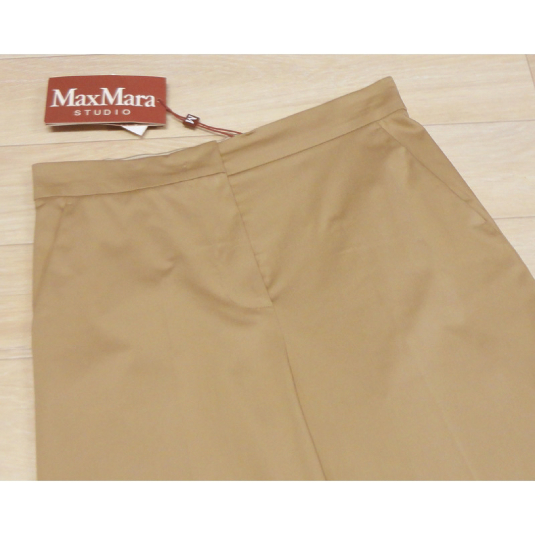 Max Mara(マックスマーラ)のマックスマーラ ワイドクロップドパンツ キャメル レディースのパンツ(クロップドパンツ)の商品写真