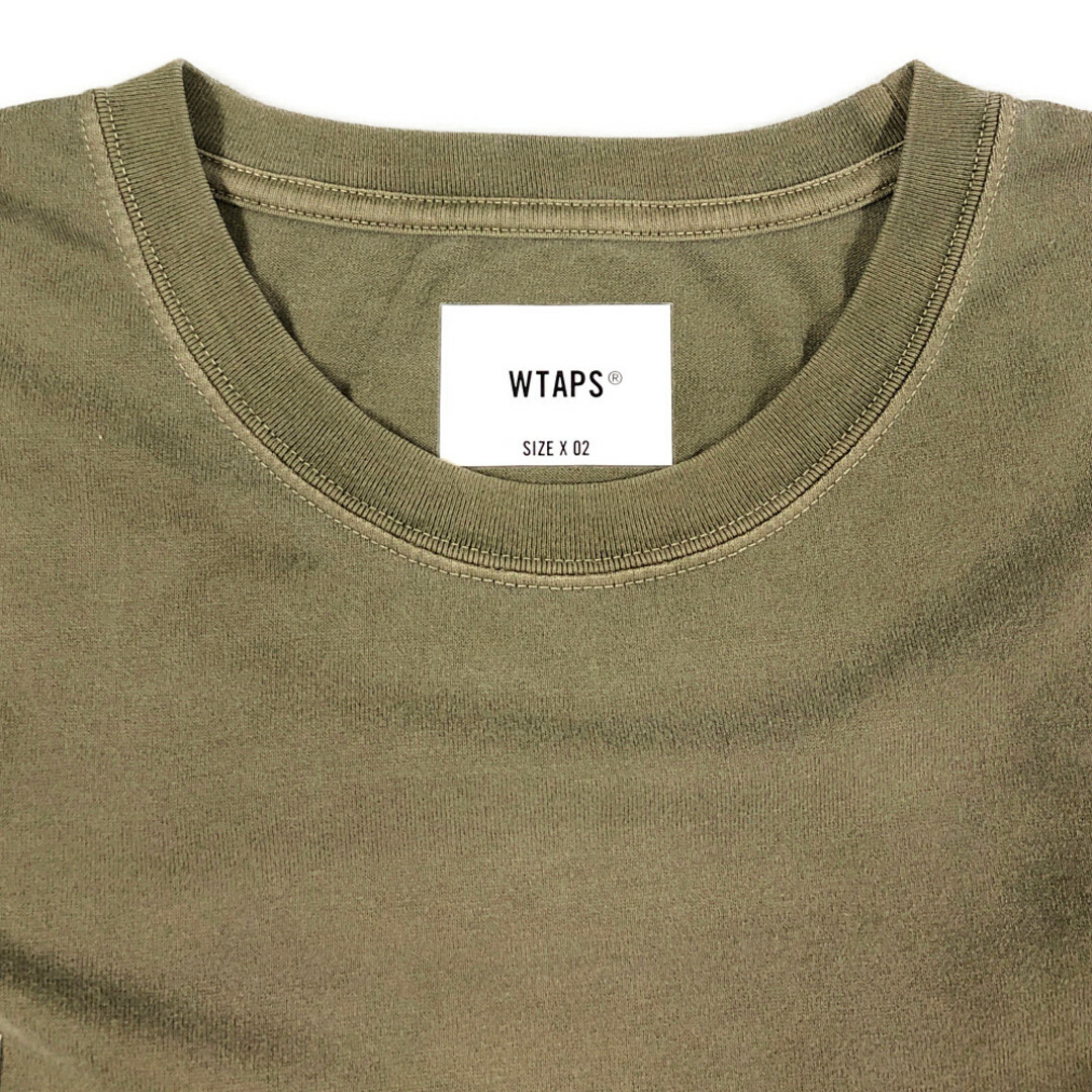 WTAPS ダブルタップス 21SS HOME BASE LS / COTTON 加工 ロング長袖Ｔシャツ オリーブドラブ サイズ2 正規品 /  31061