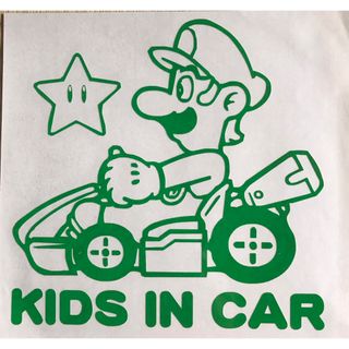 ルイージカート KIDS IN CAR カッティングステッカー(その他)