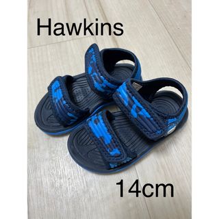 ホーキンス(HAWKINS)のHawkins♡ホーキンス　サンダル　ブルー　迷彩柄　14cm(サンダル)