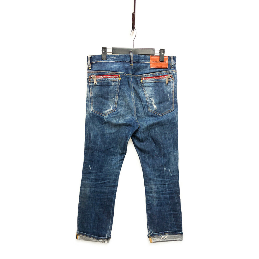 DSQUARED2 ディースクエアード 品番 S71LB0330 Glam head Jean 加工 デニムパンツ インディゴ サイズ50 正規品 / 31050