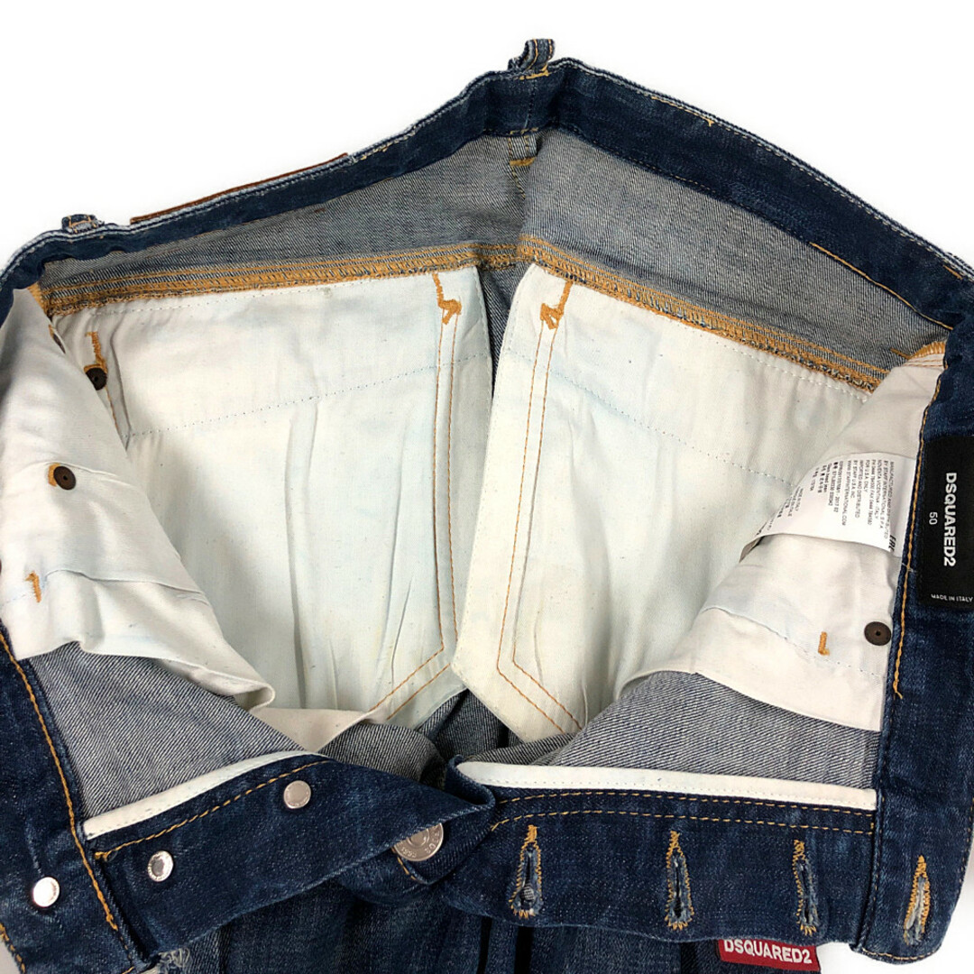 DSQUARED2 ディースクエアード 品番 S71LB0330 Glam head Jean 加工 デニムパンツ インディゴ サイズ50 正規品 / 31050