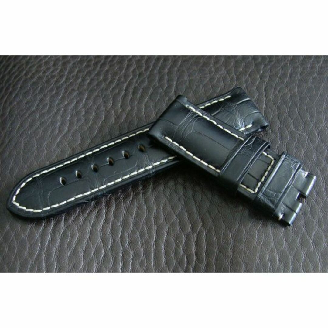 PANERAI(パネライ)のPANERAI パネライ 26mm 尾錠用 アリゲーター ベルト ストラップ メンズの時計(レザーベルト)の商品写真
