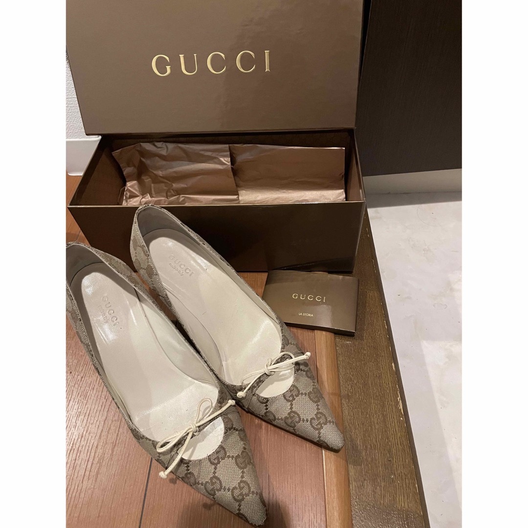 Gucci - GUCCI ヒール 白 24.0 ベージュの通販 by rose｜グッチならラクマ